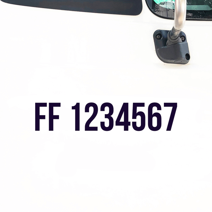 FF Truck Number Regulation Decal (Set of 2)