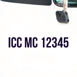 ICC MC number decal sticker
