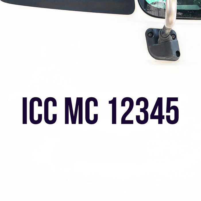 ICC MC Truck Number Regulation Decal (Set of 2)