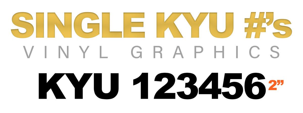 KYU Number Decal Sticker (Set of 2) – USDOT NUMBER STICKERS