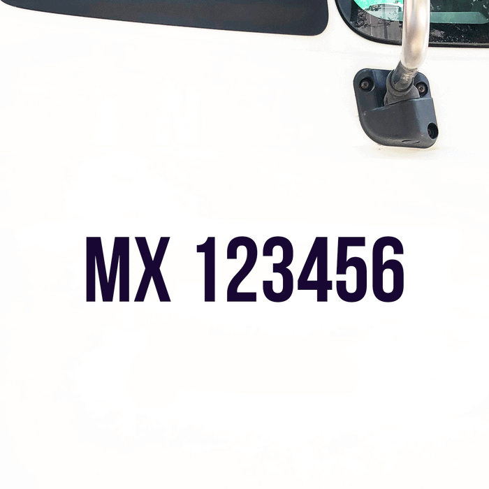 MX Truck Number Regulation Decal (Set of 2)