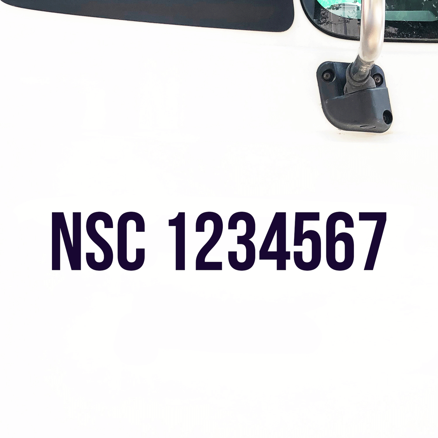 Nsc Sticker NSC Truck Number Regulation Decal (Set of 2) – USDOT NUMBER STICKERS