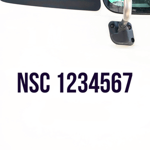nsc number sticker