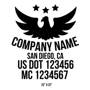 Company name with eagle ,country and US DOT