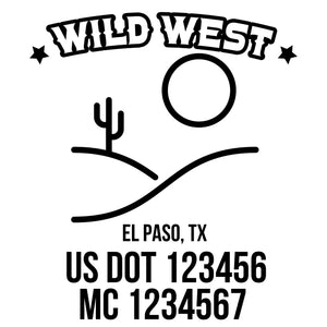 company name wild west desert and US DOT