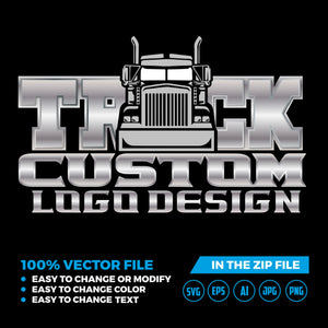 trucking transport custom logo design service