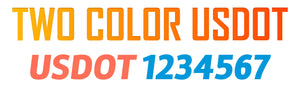 two color usdot decal 