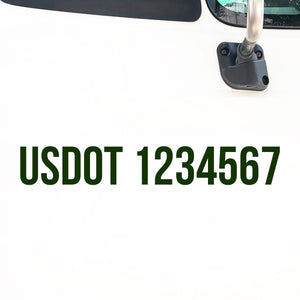 US DOT Number Decal Sticker