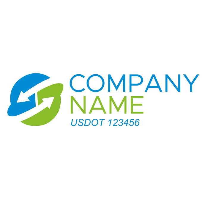 Company Name Truck Decal, USDOT (Set of 2)