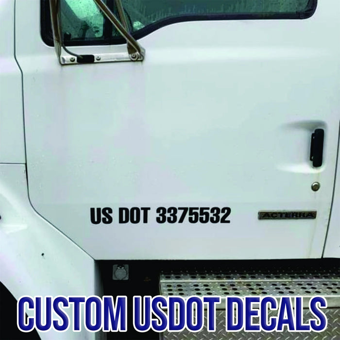 Custom USDOT Number Sticker Decals (Set of 2)