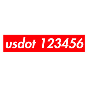 us dot number sticker decal