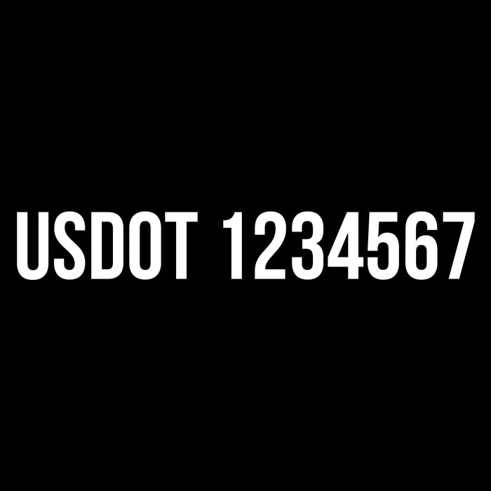 USDOT Number Sticker (Set of 2)