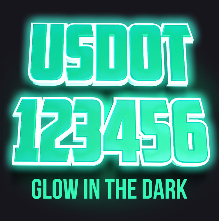 USDOT Decal Glow In The Dark (Set of 2)