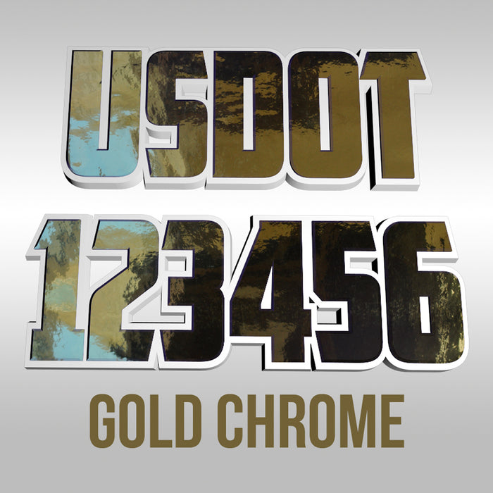 USDOT Decal Gold Chrome (Set of 2)