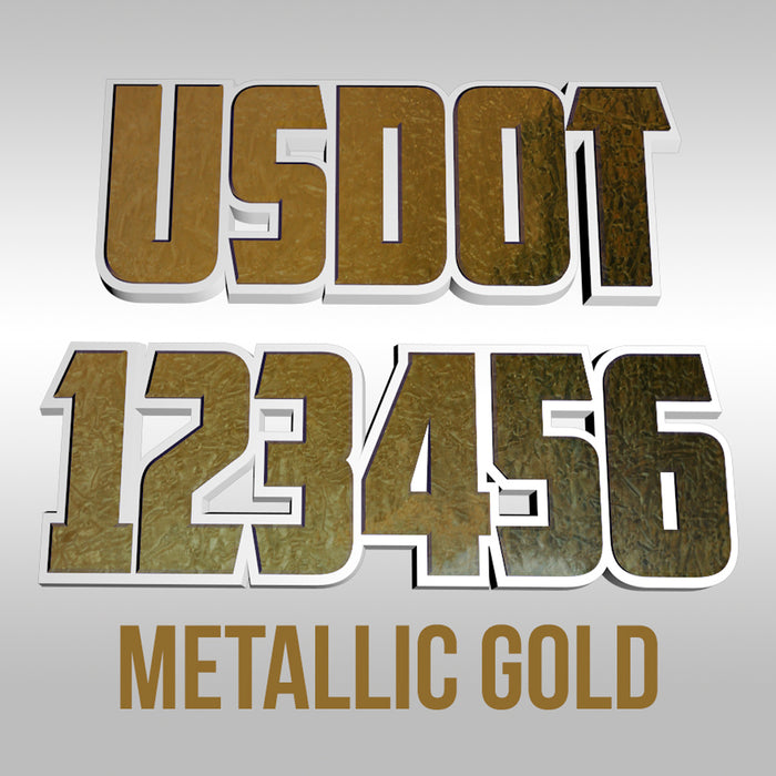 USDOT Decal Metallic Gold (Set of 2)