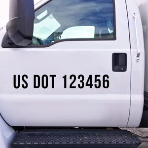 usdot lettering on truck