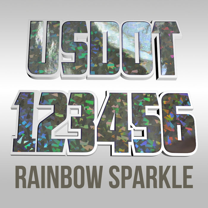 USDOT Decal Rainbow Sparkle (Set of 2)