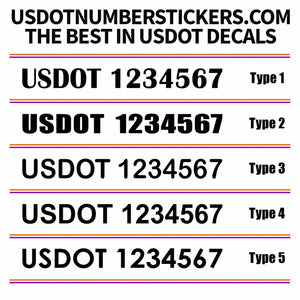 usdot decal lettering types