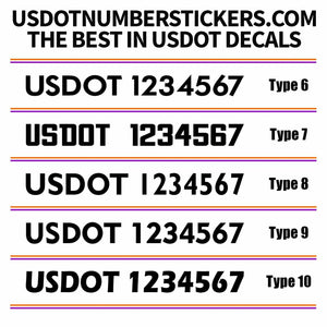 usdot stickers styles