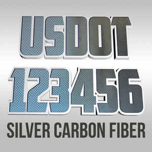 usdot decal silver carbon fiber