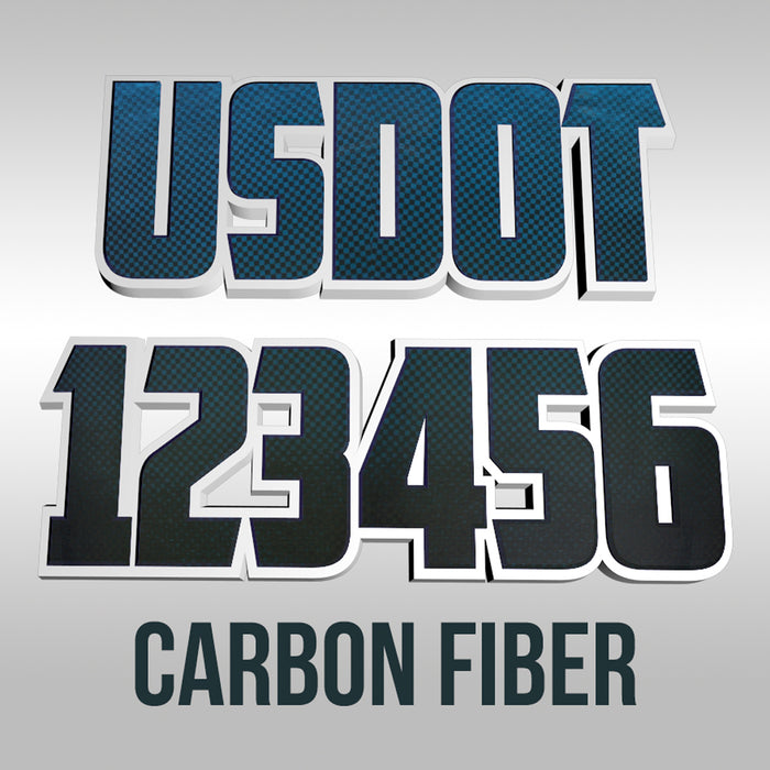 USDOT Decal Carbon Fiber (Set of 2)