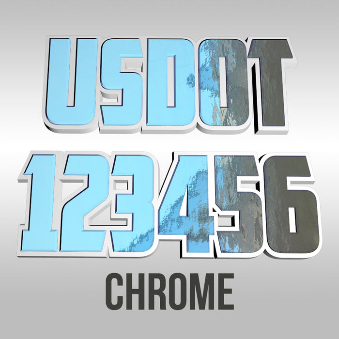 USDOT Decal Chrome (Set of 2)