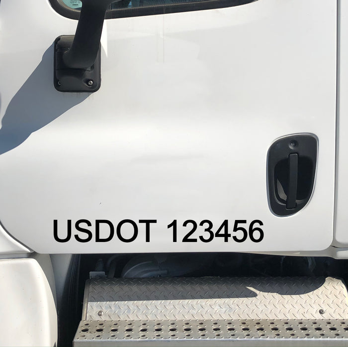 USDOT Registration Number Sticker Decal Lettering (Set of 2)