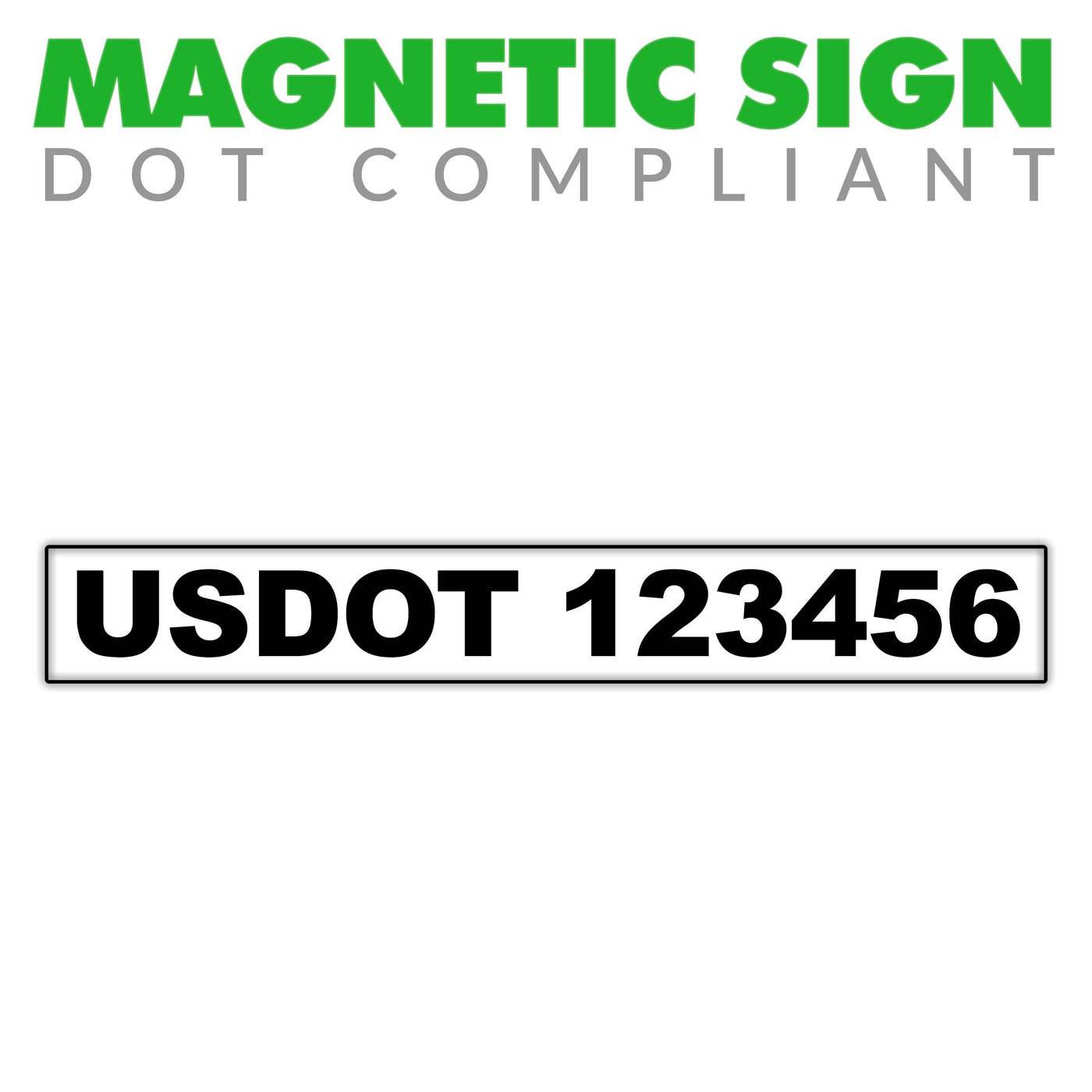 US DOT Number Magnetic Sign (Set of 2) – USDOT NUMBER STICKERS