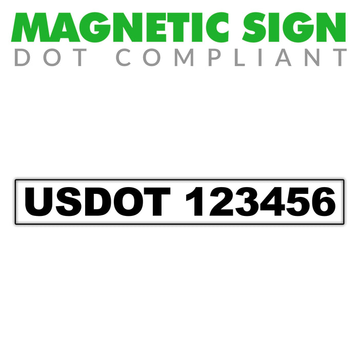 US DOT Number Magnetic Sign (Set of 2)