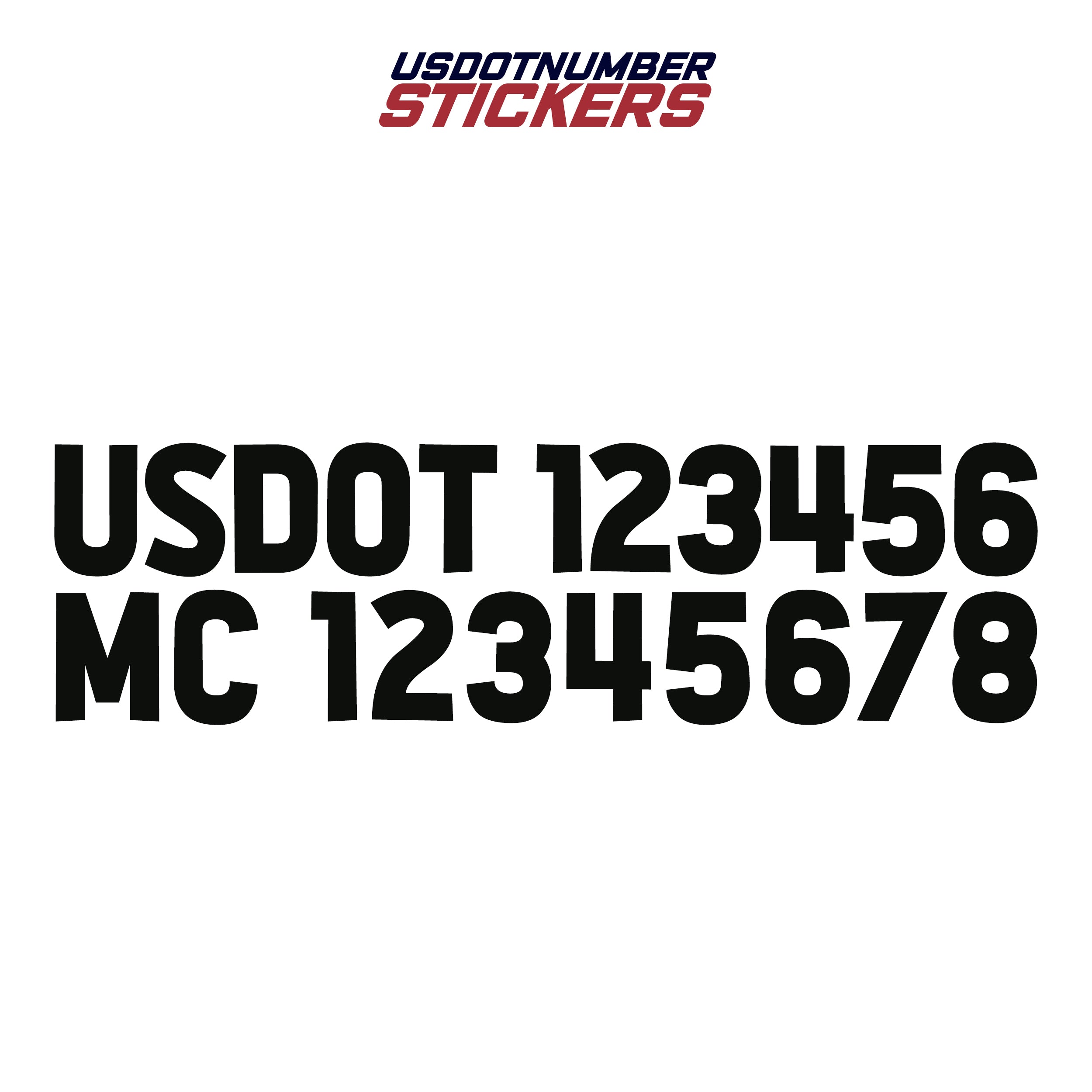 US DOT & MC Number Registration Decal Sticker – USDOT NUMBER