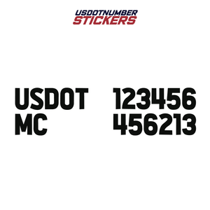 usdot mc number decal spaced