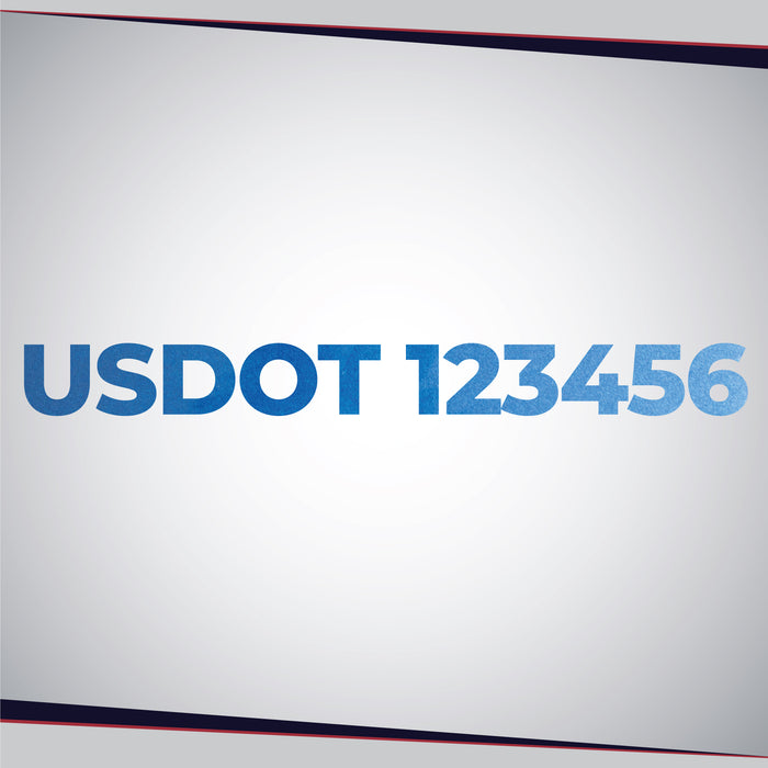 USDOT Number Sticker Decal Metallic Colors (Set of 2)