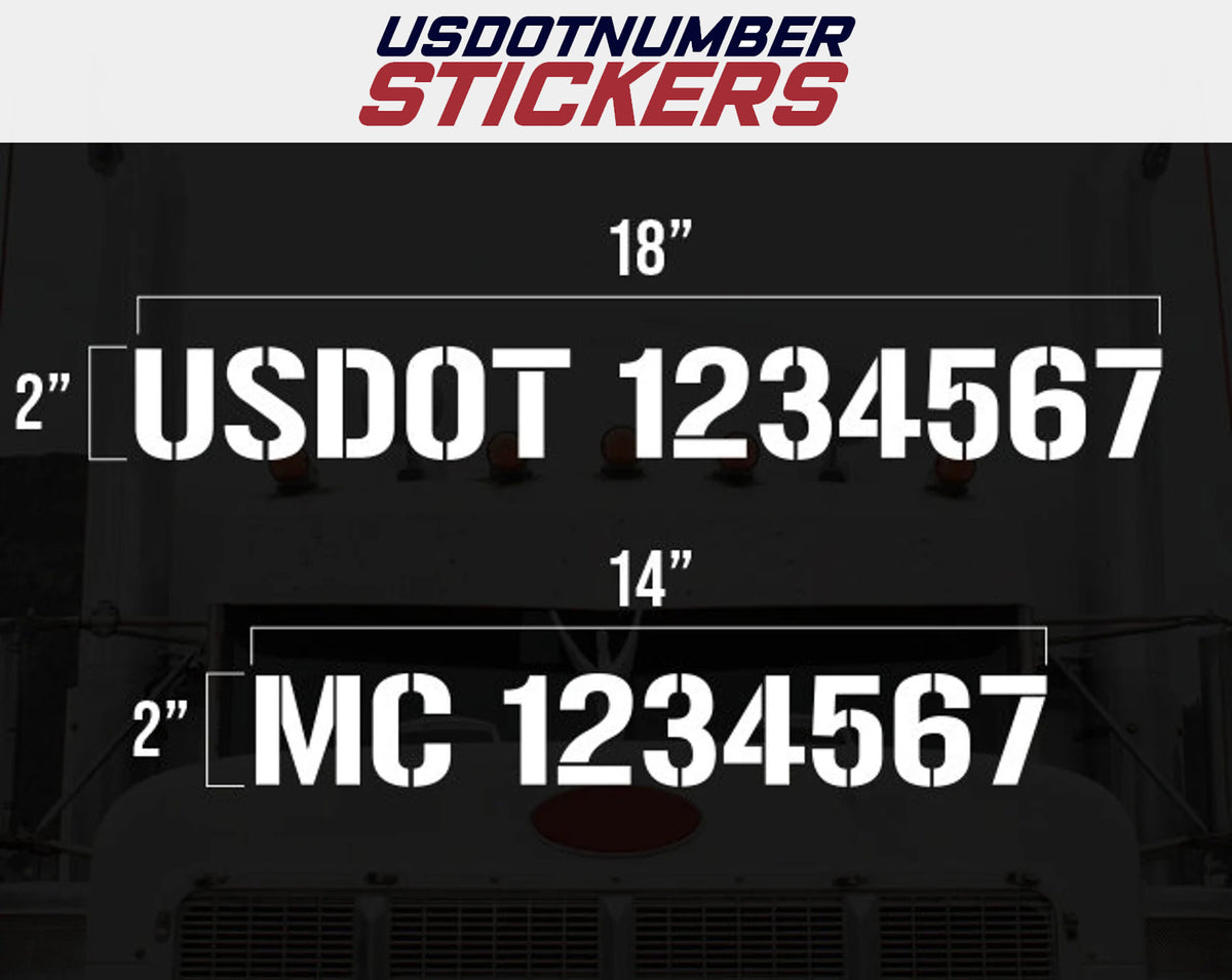 US DOT And MC Number Sticker Decal Lettering (Set of 2) – USDOT NUMBER ...