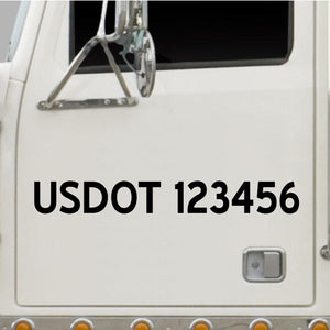 usdot number on truck