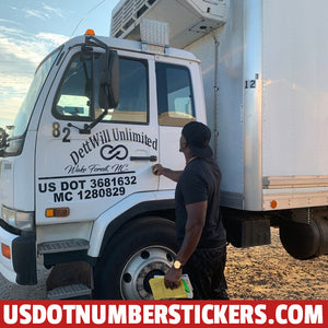 custom usdot mc truck door decal stickers
