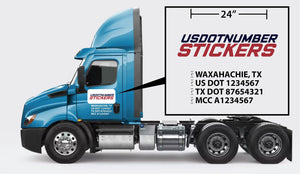 usdot truck decal sticker