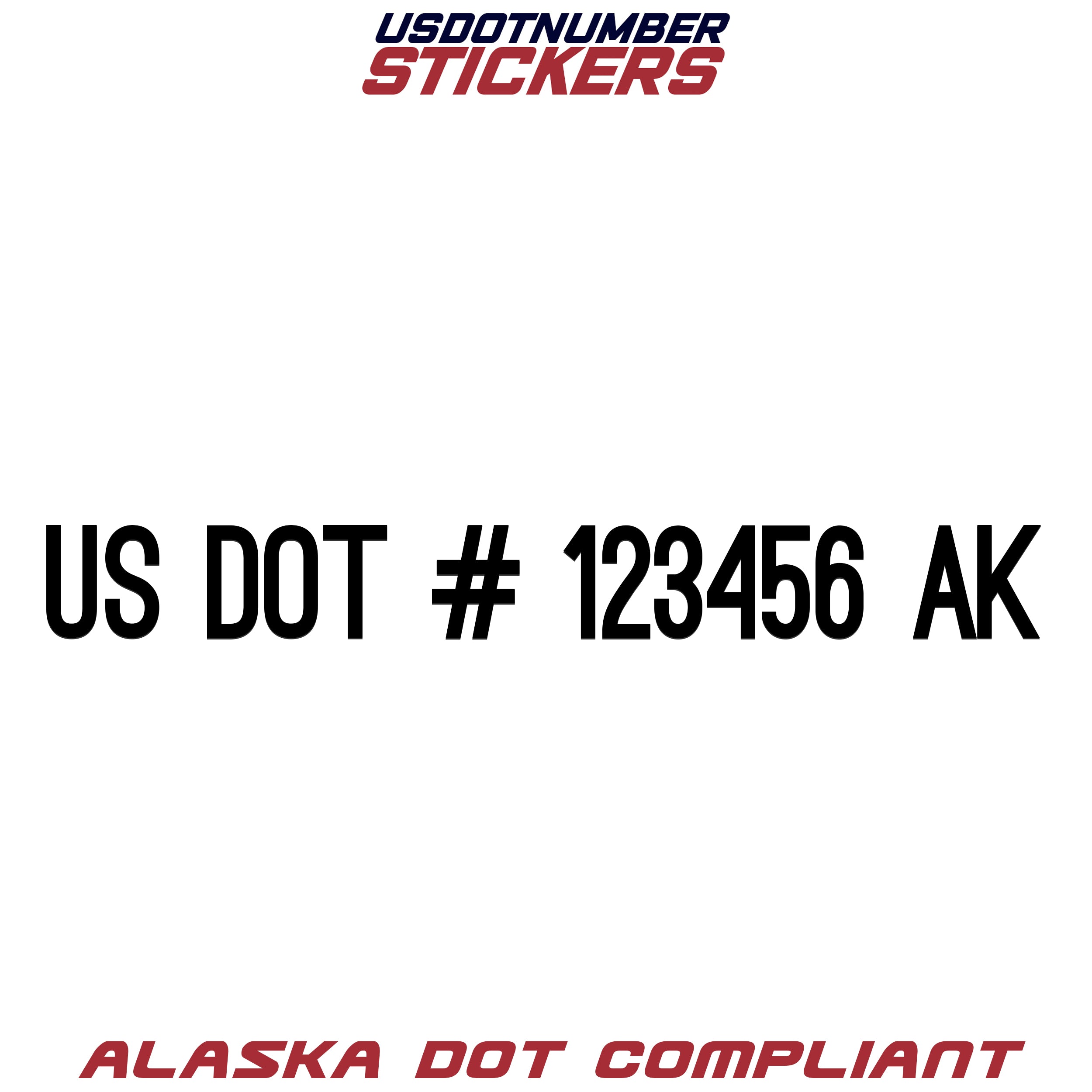 USDOT Number Sticker Alaska (AK) (Set of 2) – USDOT NUMBER