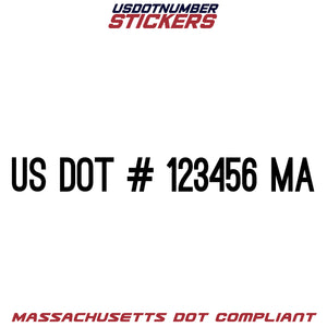 usdot sticker Massachusetts ma