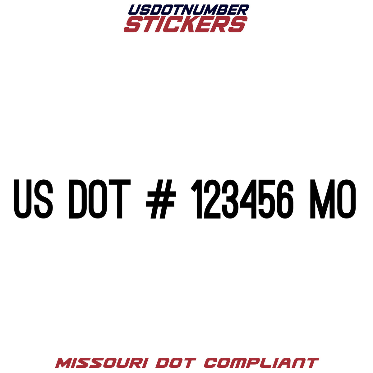 USDOT Number Sticker Missouri (MO) (Set of 2) – USDOT NUMBER STICKERS
